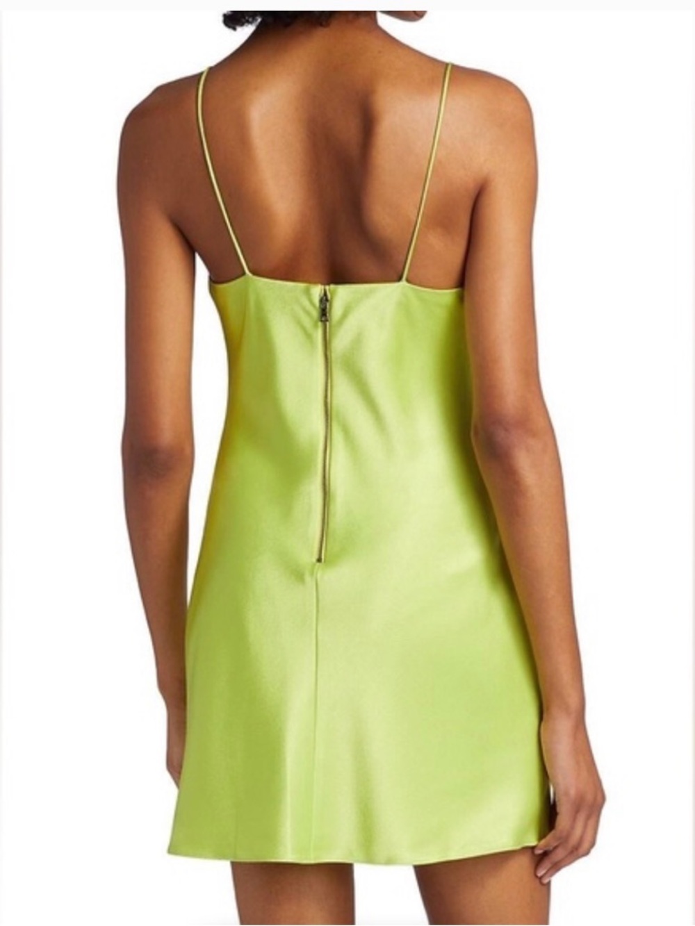NWT Alice+Olivia Lime Harmony Slip Dress Size 4 - Picture 3 of 8